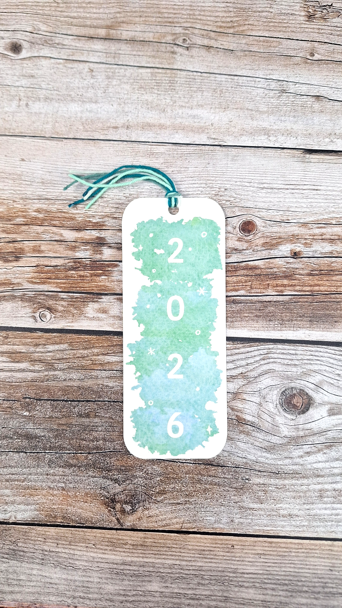 Marque-page 2026 - Lavis Stellaire – Coton & Aquarelle