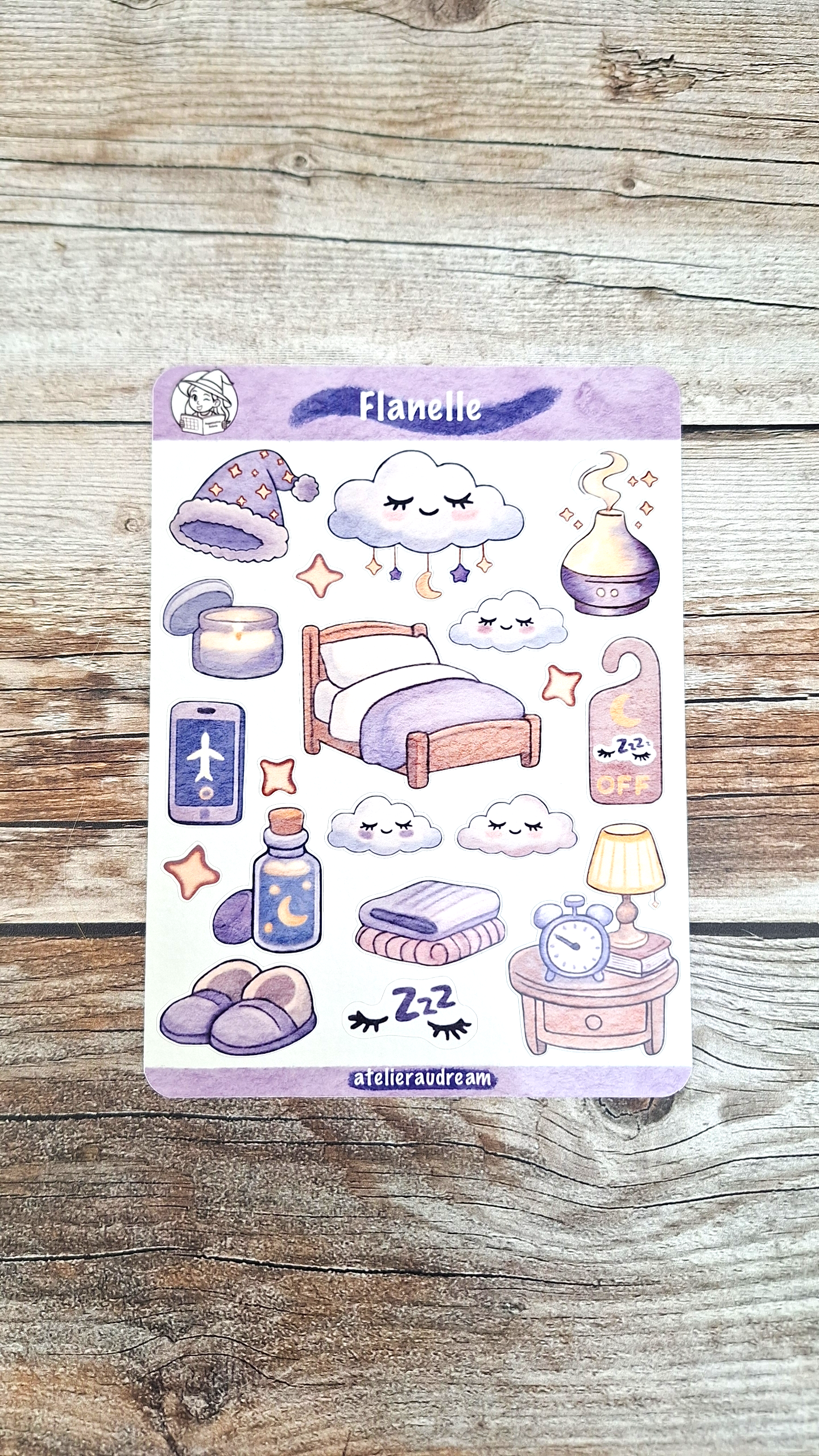Planche de Stickers - Flanelle 🛏️