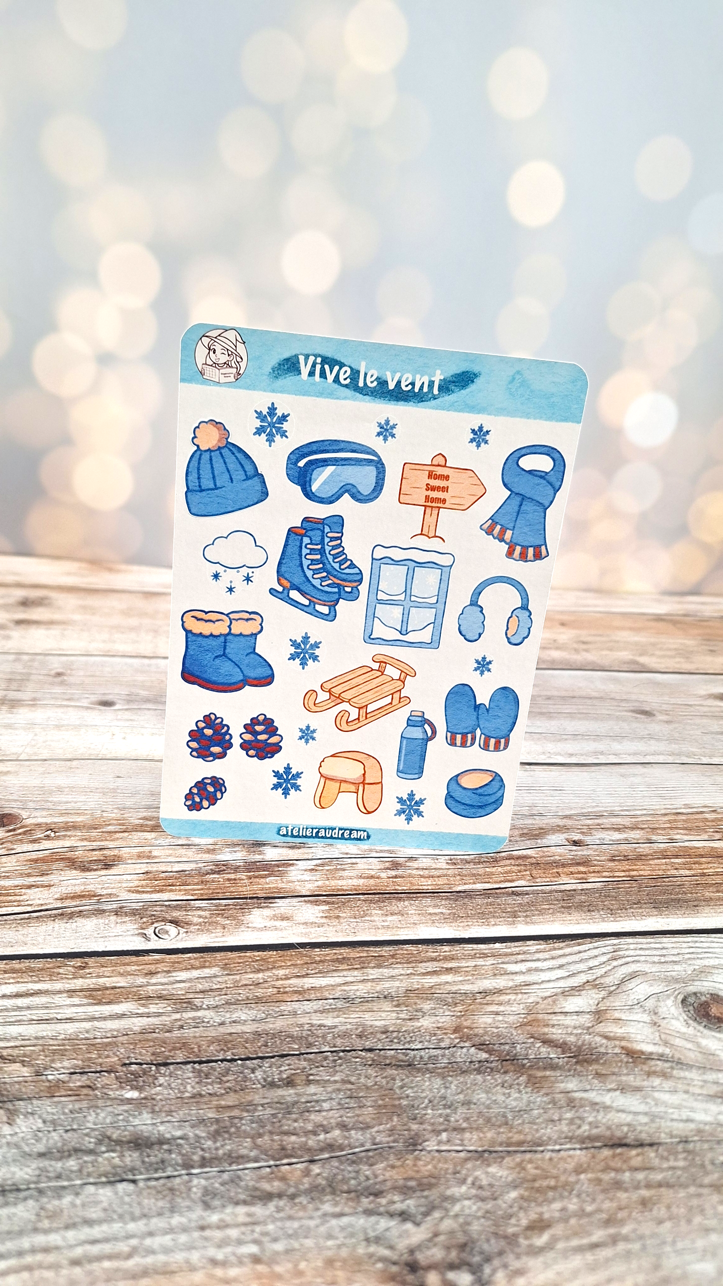 Planche de Stickers - Vive le Vent ☃️