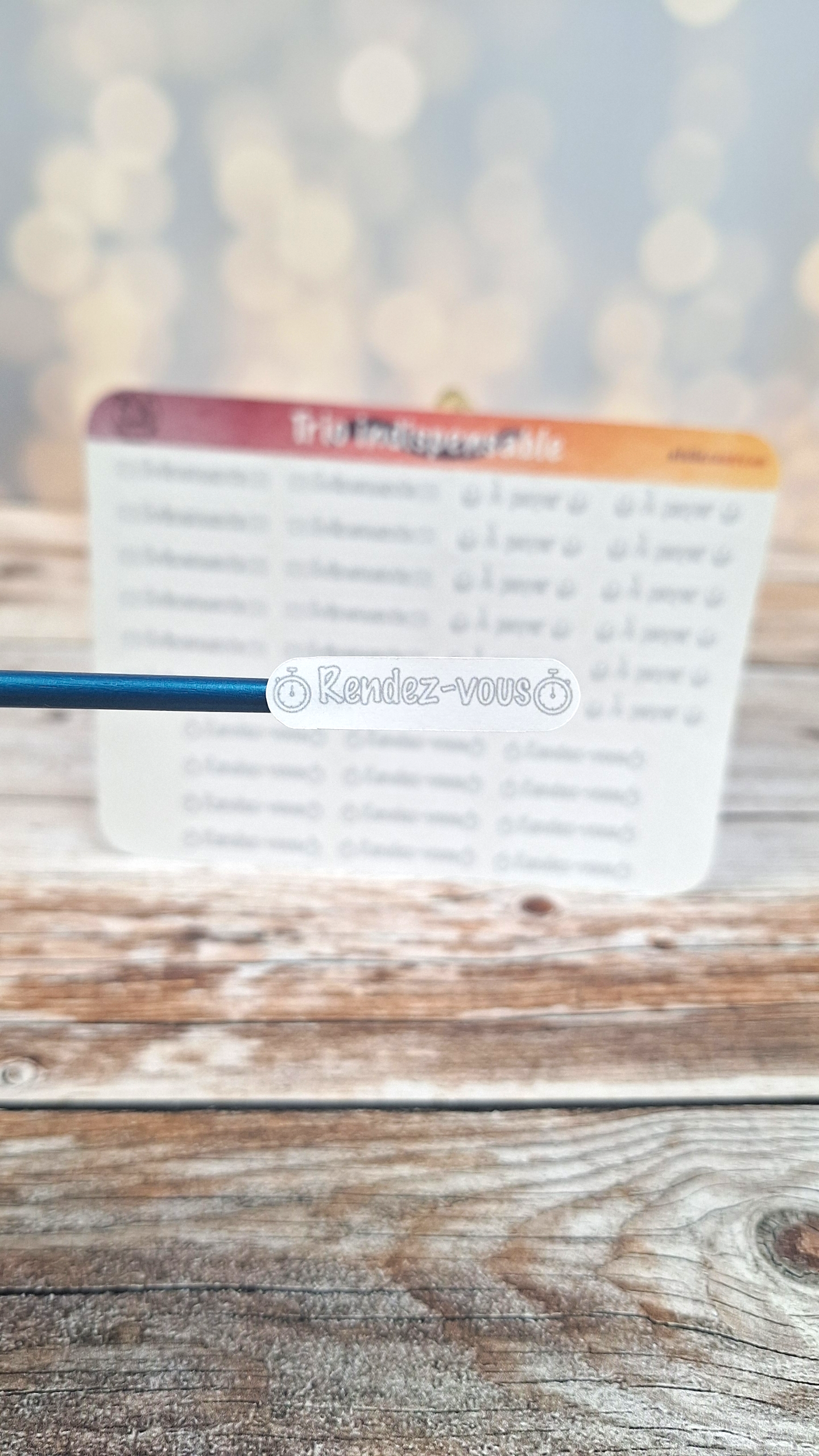 Planche de Stickers - Trio Indispensable 🗓️