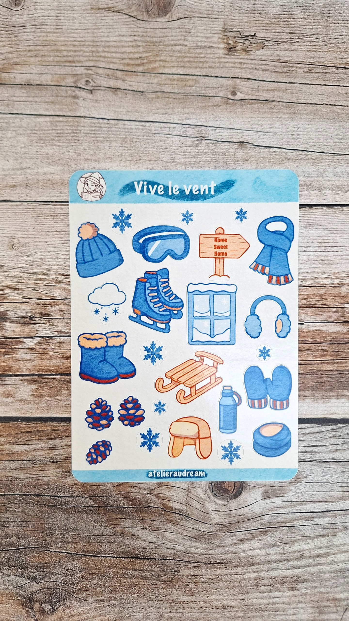 Planche de Stickers - Vive le Vent ☃️