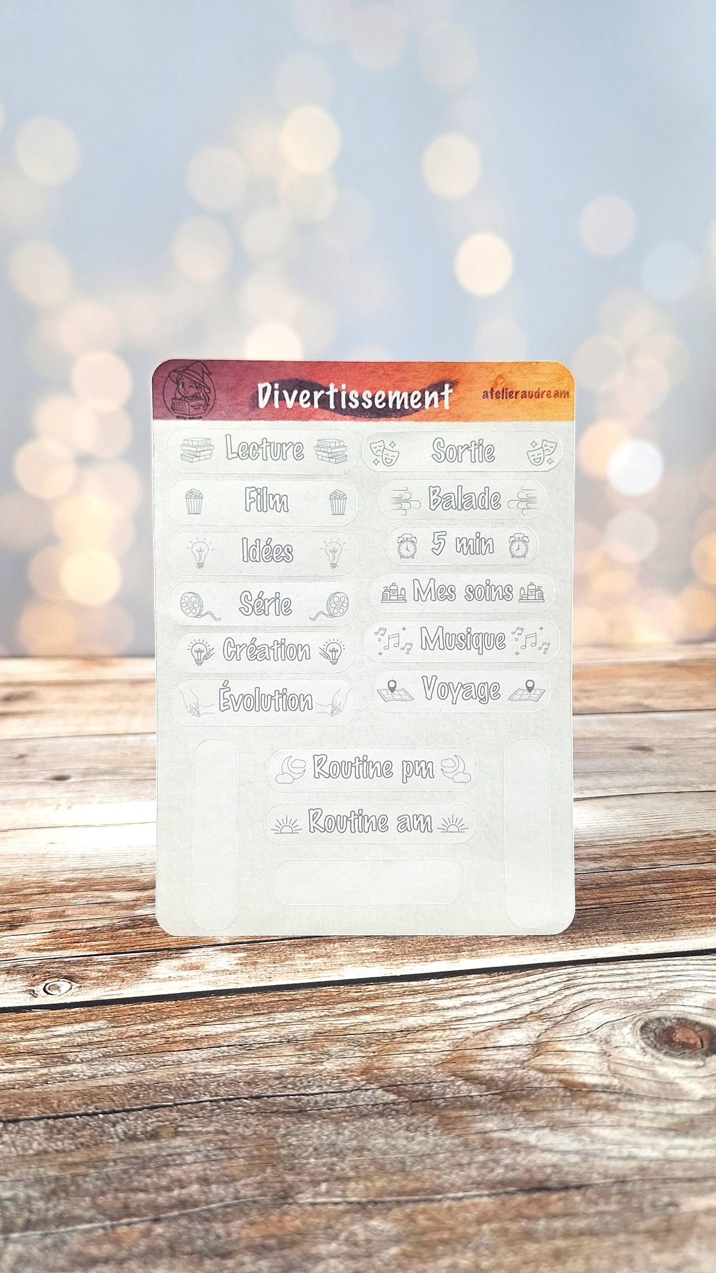 Planche de Stickers - Divertissement 🎉