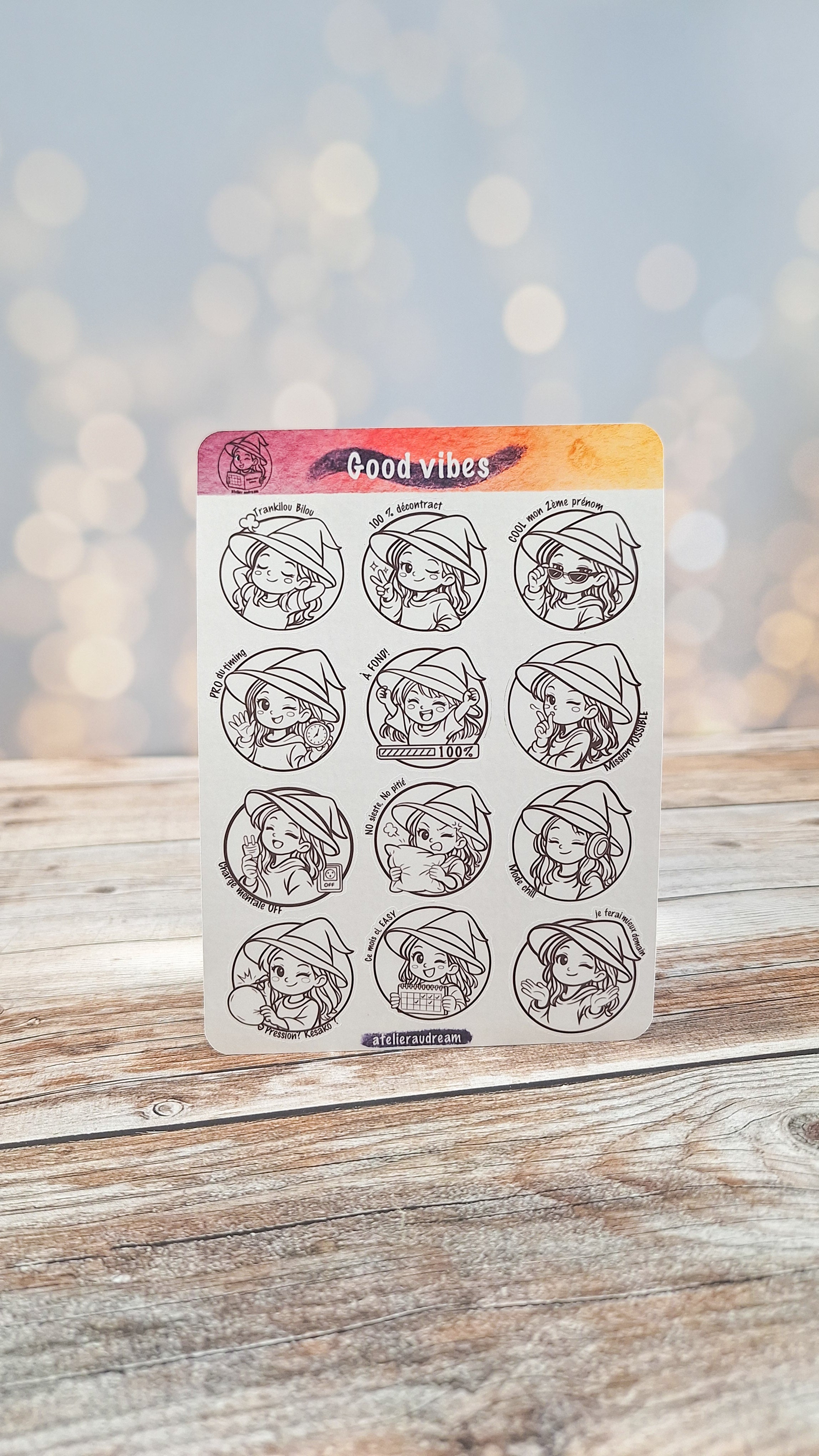 Planche de Stickers - Good Vibes
