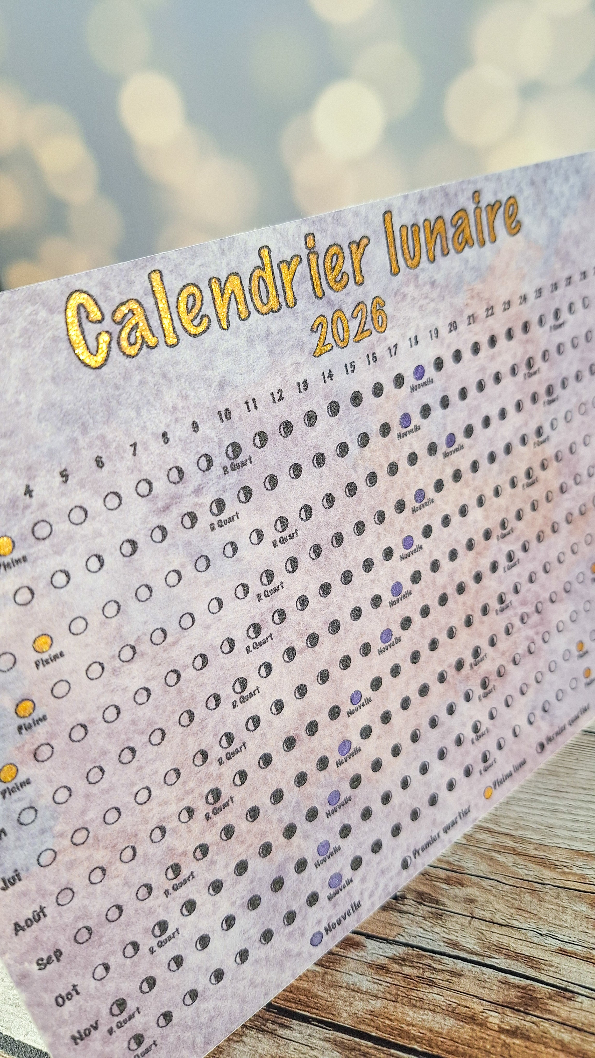 Calendrier Lunaire 2026 - Brume lunaire