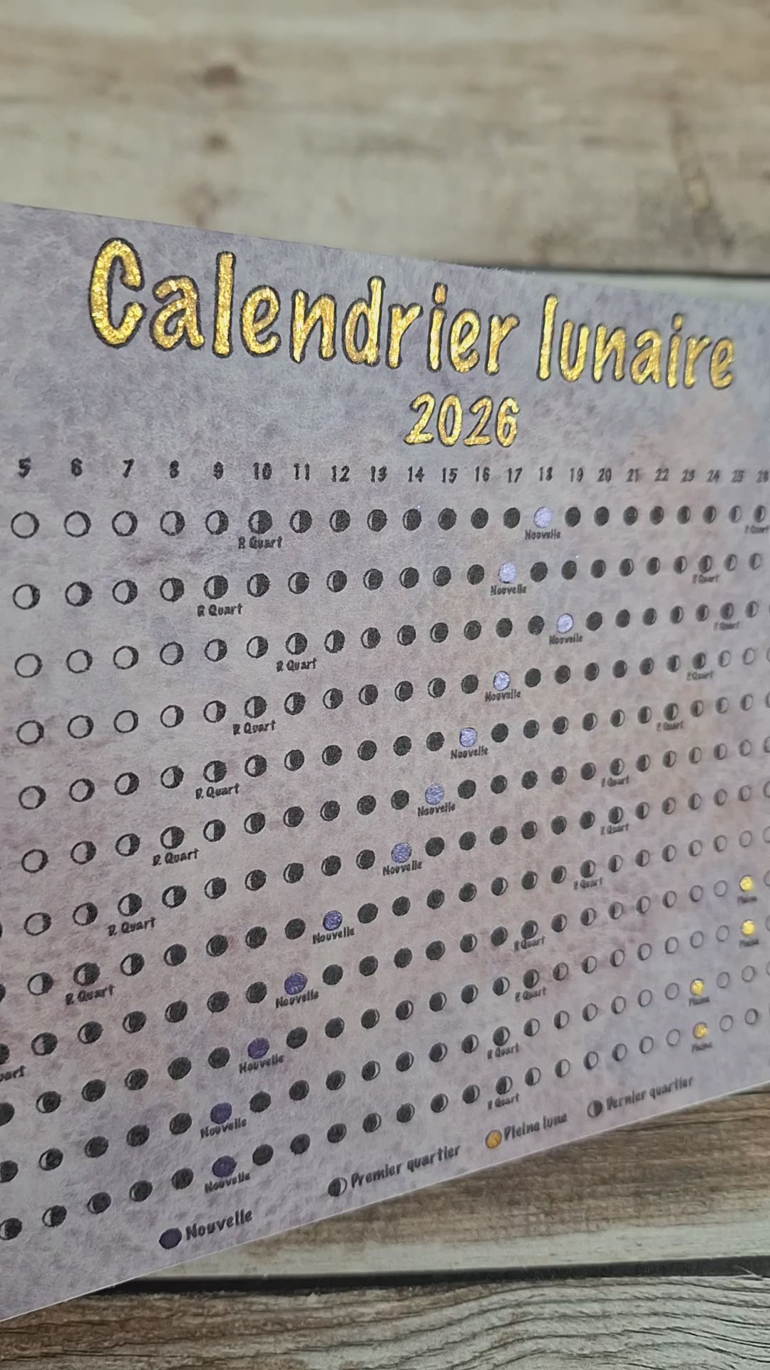 Calendrier Lunaire 2026 - Brume lunaire